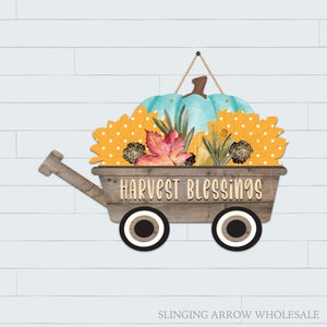 Fall Wagon Door Hanger