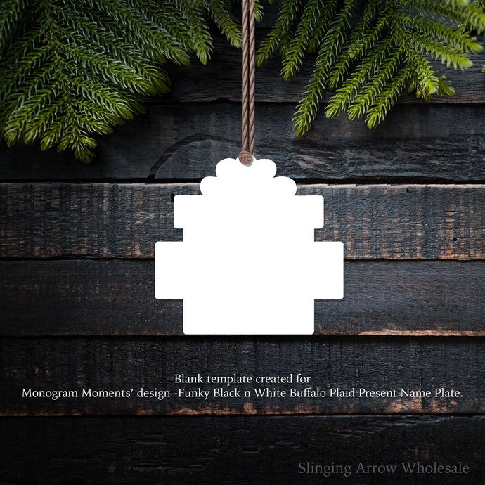 *Exclusive* Monogram Moments' Funky Present Ornament