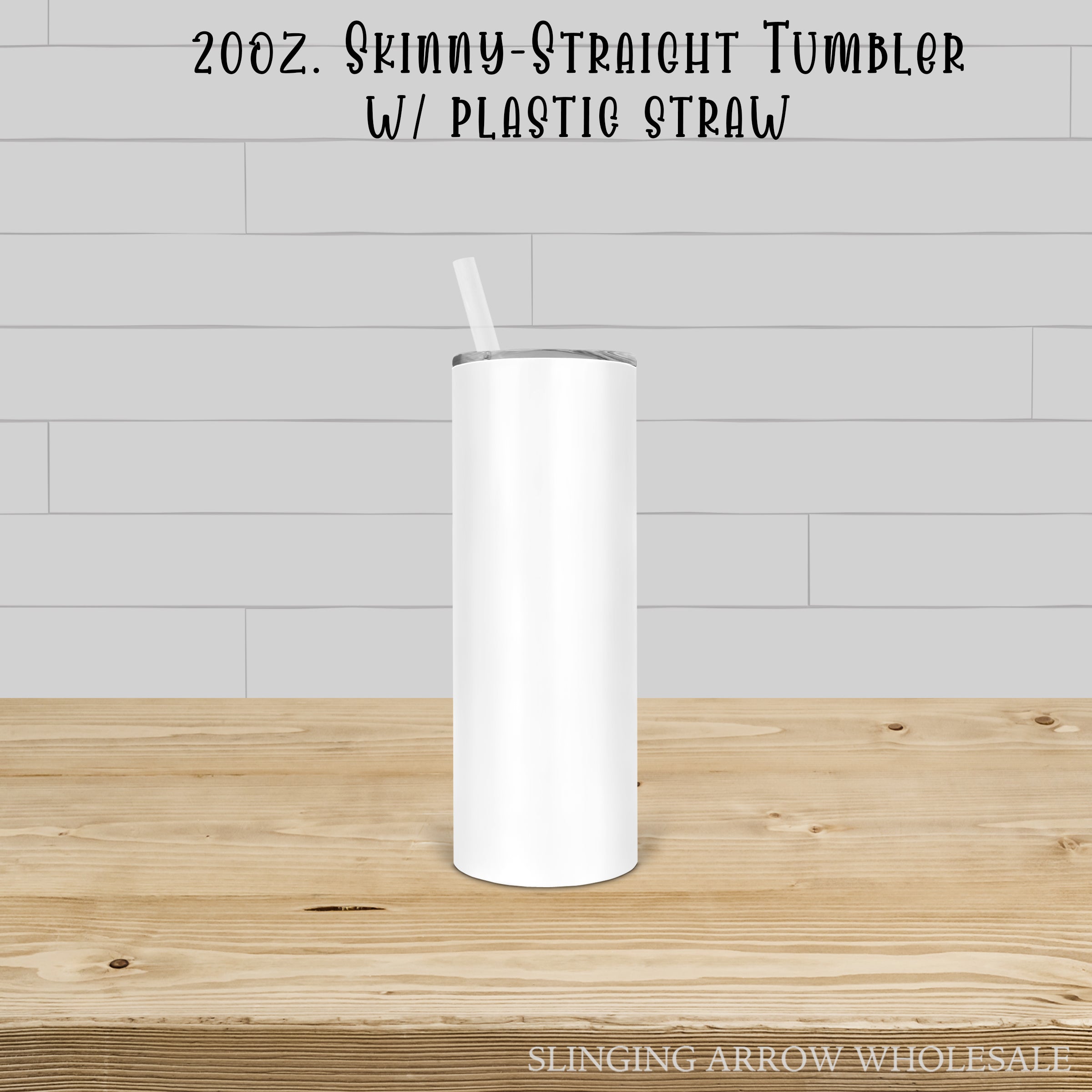 Straight Tumbler w/ Plastic Liner & Plastic Handle - 20 oz.