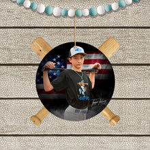 Load image into Gallery viewer, Baseball Round Ornament
