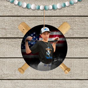 Baseball Round Ornament