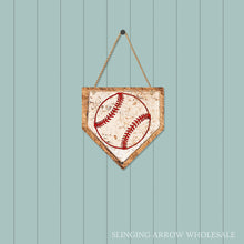 Load image into Gallery viewer, Baseball Home Plate Door Hanger
