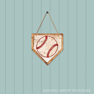 Baseball Home Plate Door Hanger