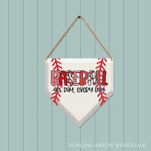 Load image into Gallery viewer, Baseball Home Plate Door Hanger

