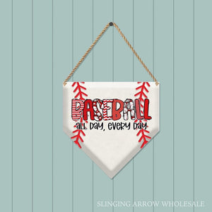 Baseball Home Plate Door Hanger