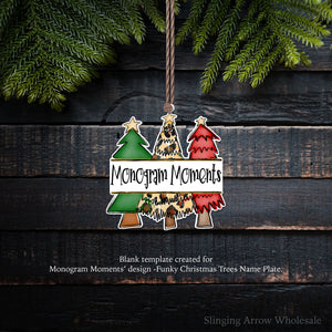 *Exclusive* Monogram Moments' Funky Trees Ornament