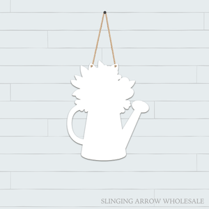 Watering Can w/ Flowers Door Hanger